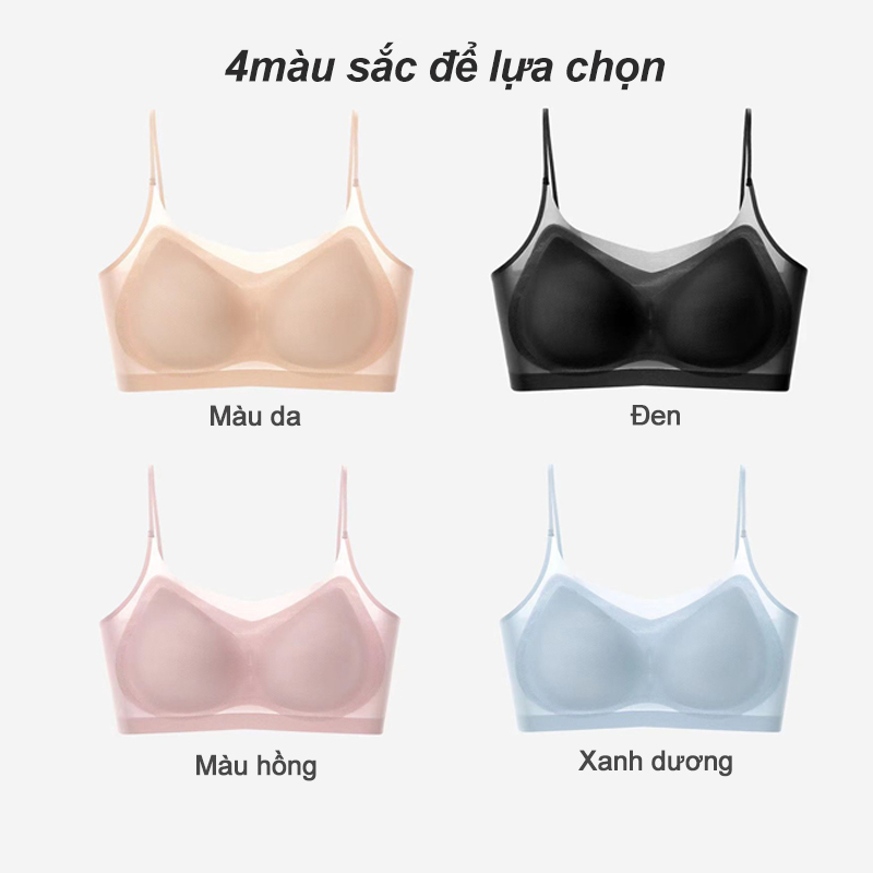 Áo Lót Nữ Tàng Hình Voan Lạnh Siêu Mỏng Nhẹ Tản Nhiệt Không Gọng Không Đường May Al4
