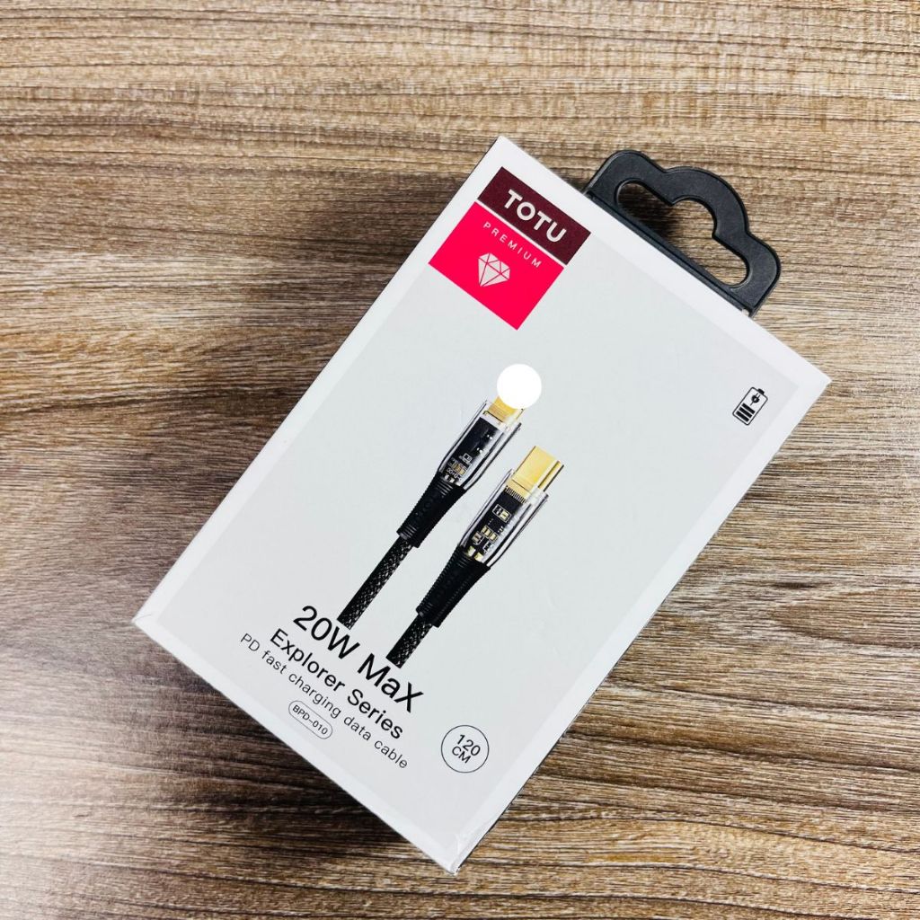 Cáp Sạc Nhanh TOTU BPD-010, Công Suất 20W, Bọc Dù Chống Đứt, - Dây Sạc 20W  | Bảo Hành 6 Tháng