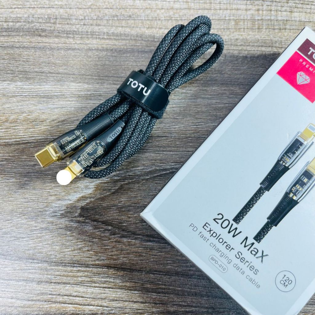 Cáp Sạc Nhanh TOTU BPD-010, Công Suất 20W, Bọc Dù Chống Đứt, - Dây Sạc 20W  | Bảo Hành 6 Tháng