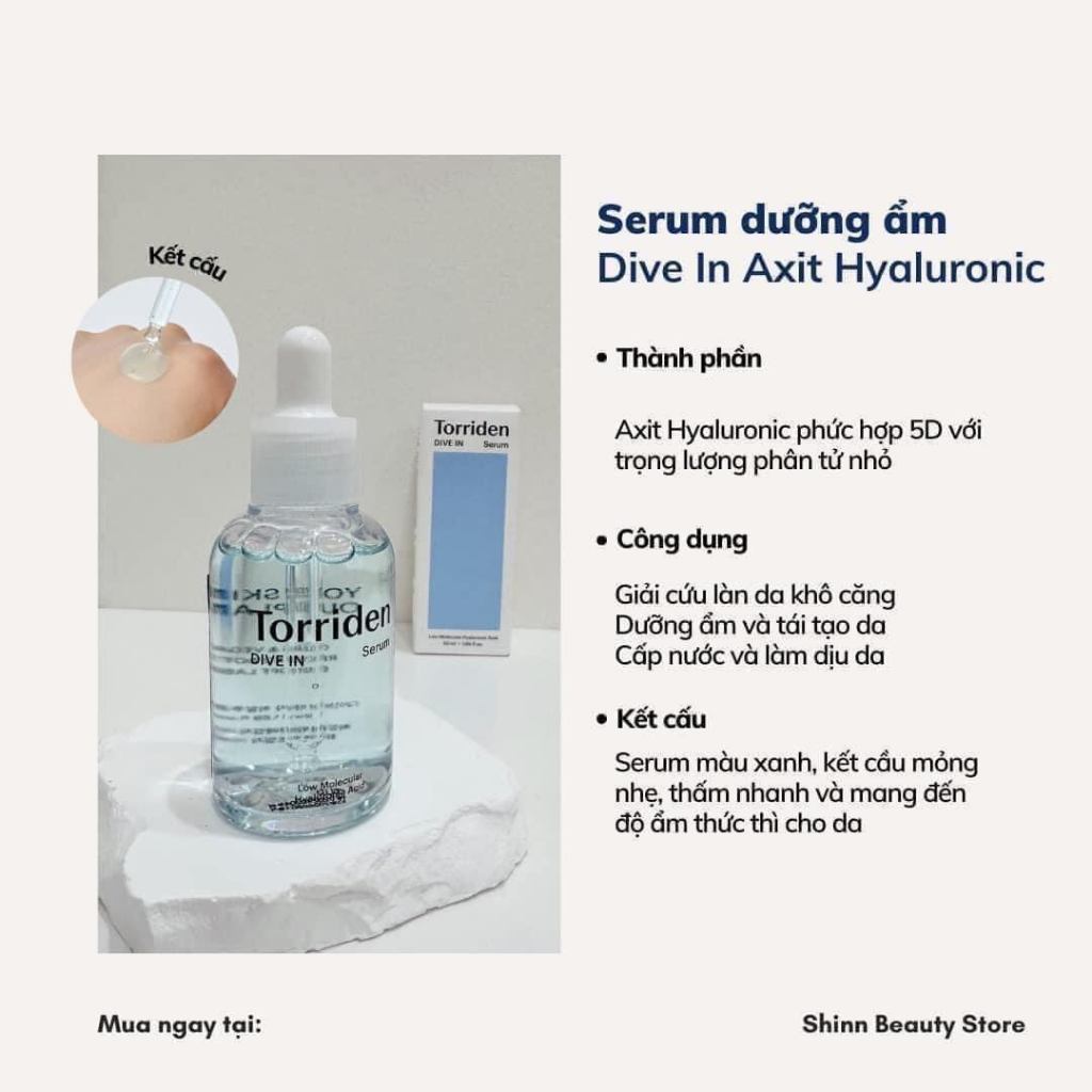 Tinh Chất Dưỡng Ẩm Torriden Dive-In Low Molecular Hyaluronic Acid Serum 50ml