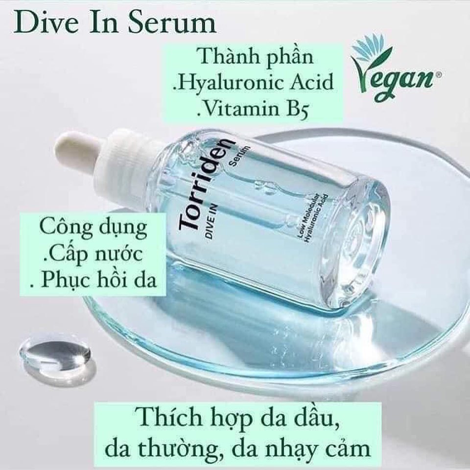 Tinh Chất Dưỡng Ẩm Torriden Dive-In Low Molecular Hyaluronic Acid Serum 50ml