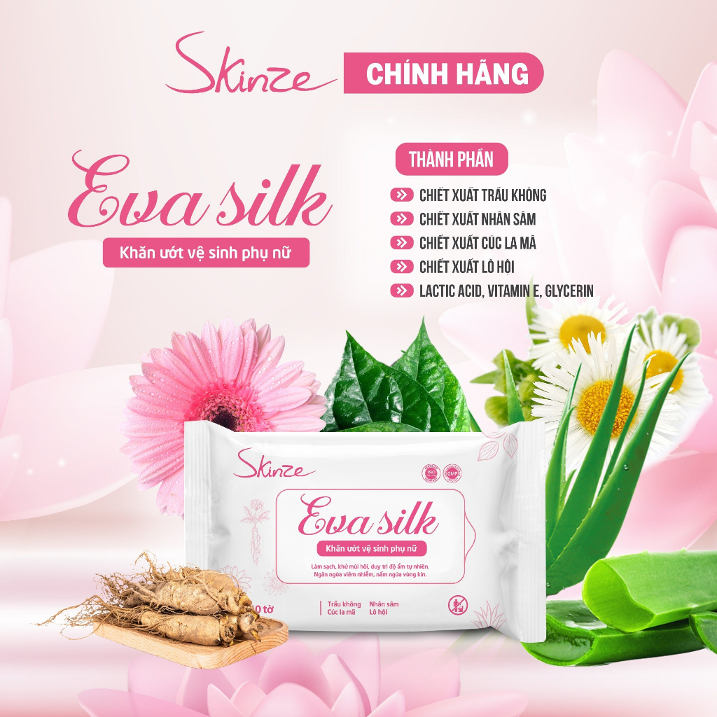 Khăn ướt phụ khoa vệ sinh phụ nữ Skinze