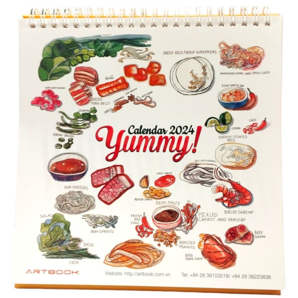 Sách - Calendar 2024 Yummy