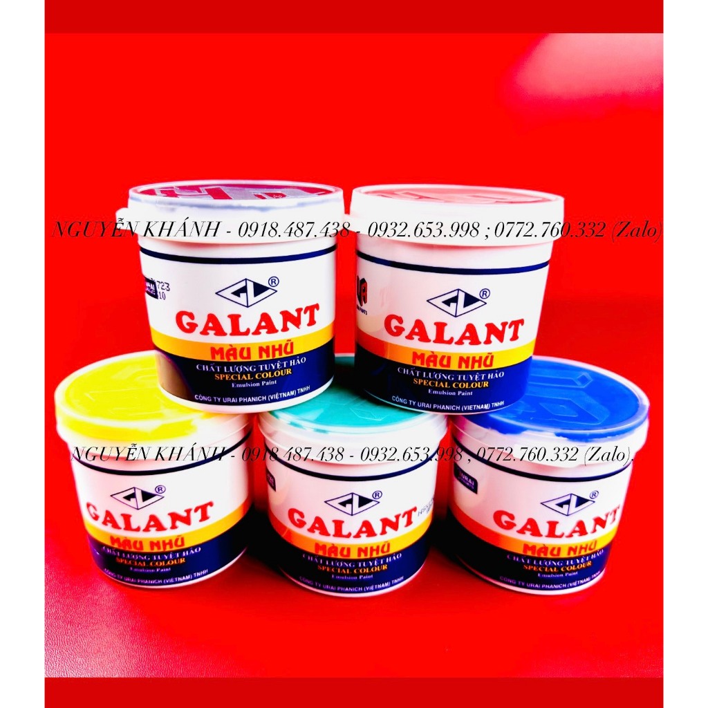 Màu Nhũ Galant dùng pha với sơn nước lon 225ml