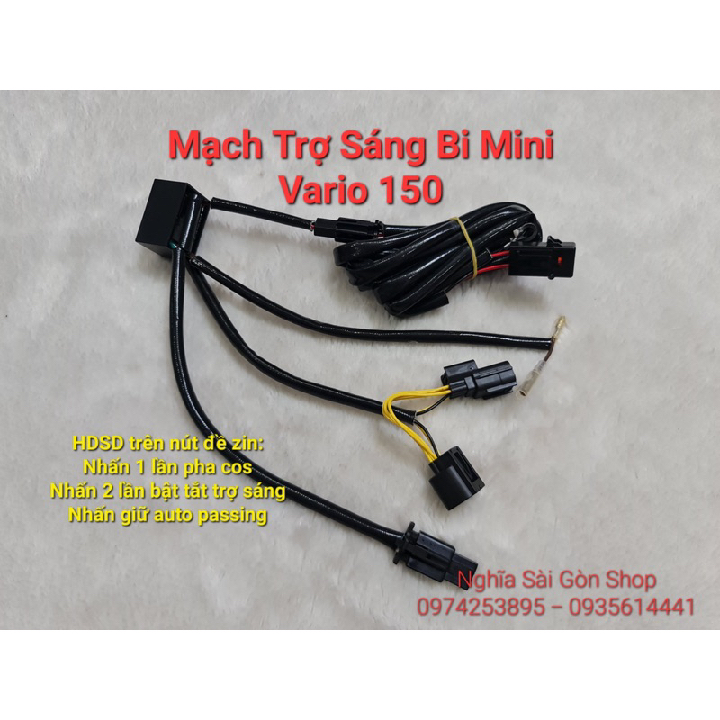 Mạch passing trợ sáng đèn bi mini xe vario 125 vario 150