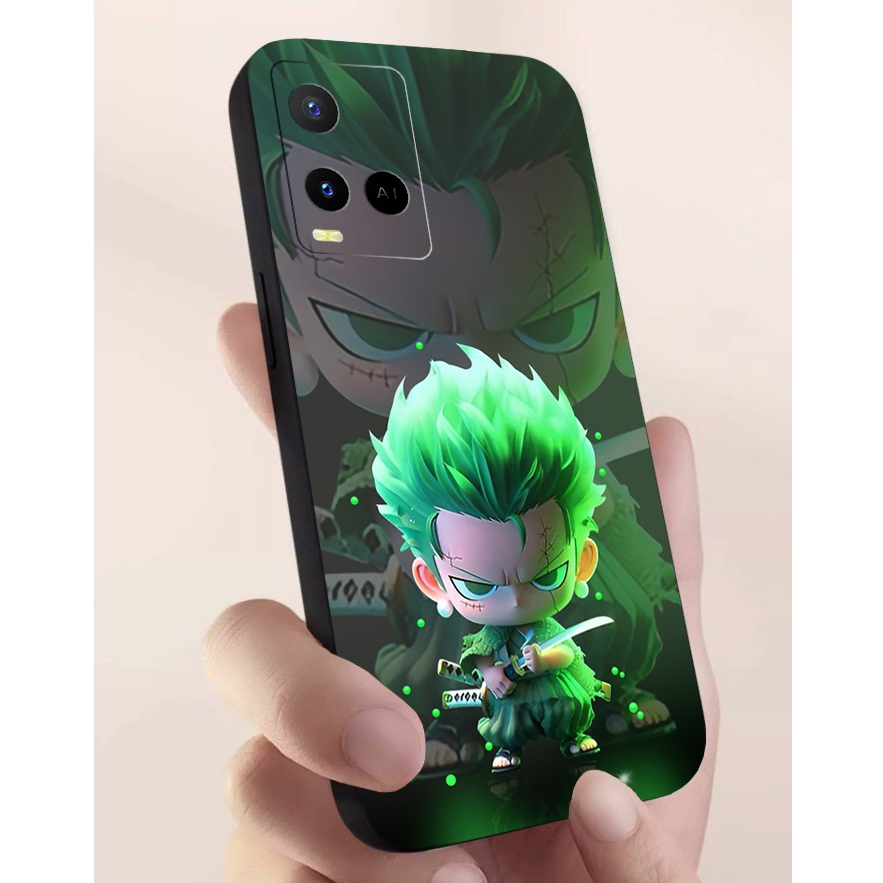 Ốp lưng Vivo Y21, Y21S, T1X, Y33S, V21 cạnh viền vuông, có bảo vệ camera in hình ONE PIECE, GOKU