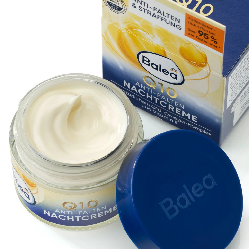 Cặp kem dưỡng da ngày đêm  BALEA Q10 ANTI-FALTEN ngăn ngừa nếp nhăn chuyên sâu