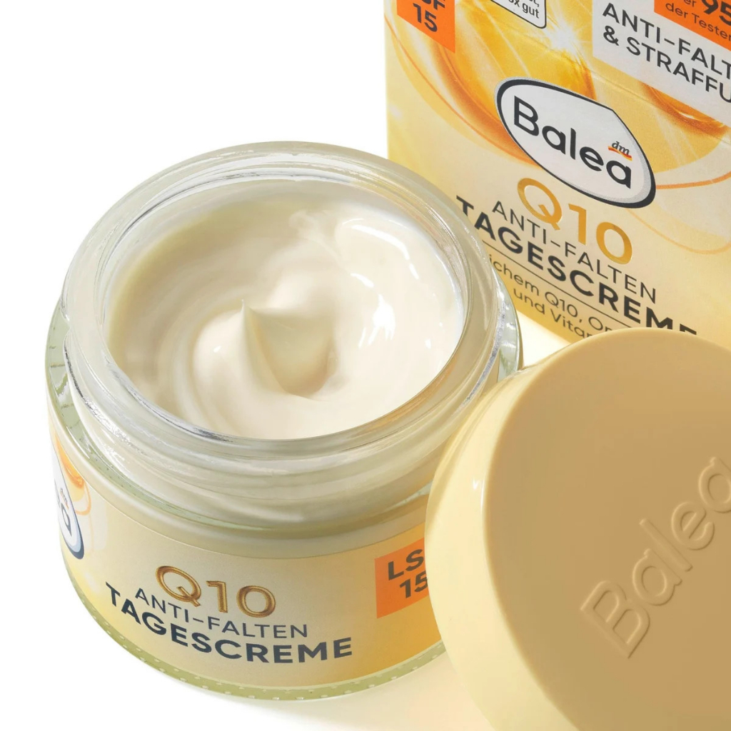 Cặp kem dưỡng da ngày đêm  BALEA Q10 ANTI-FALTEN ngăn ngừa nếp nhăn chuyên sâu