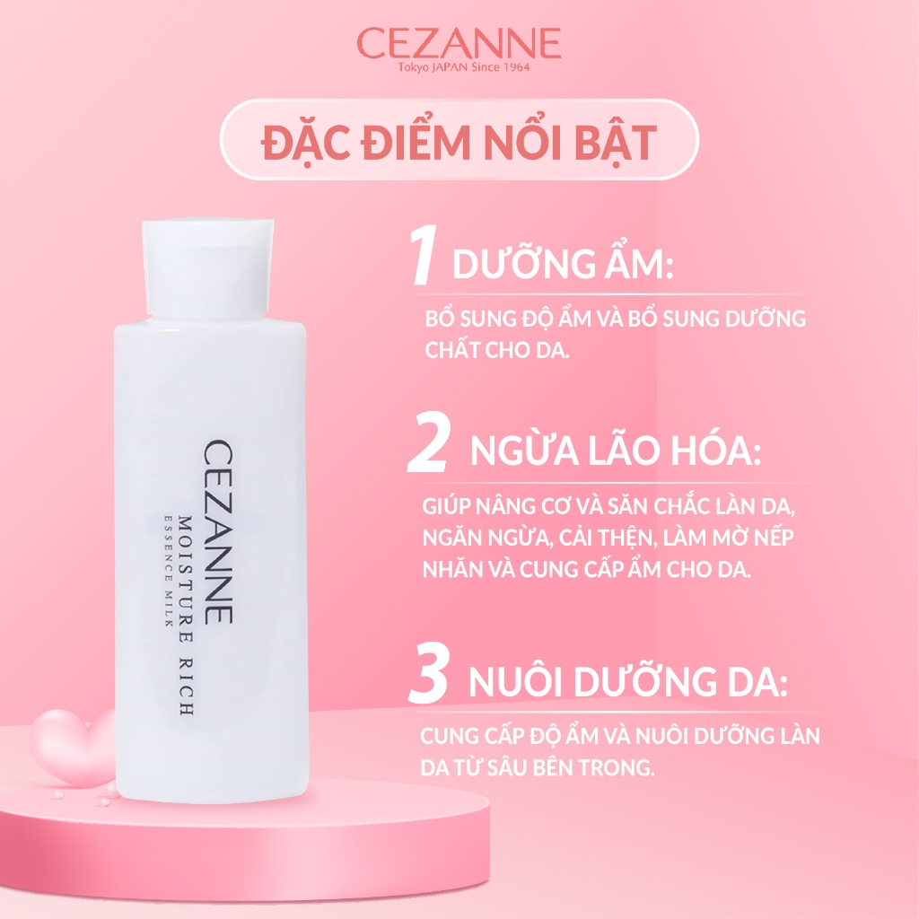 Sữa dưỡng ẩm Cezanne Moisture Rich Essence Milk Nhật Bản 160ml