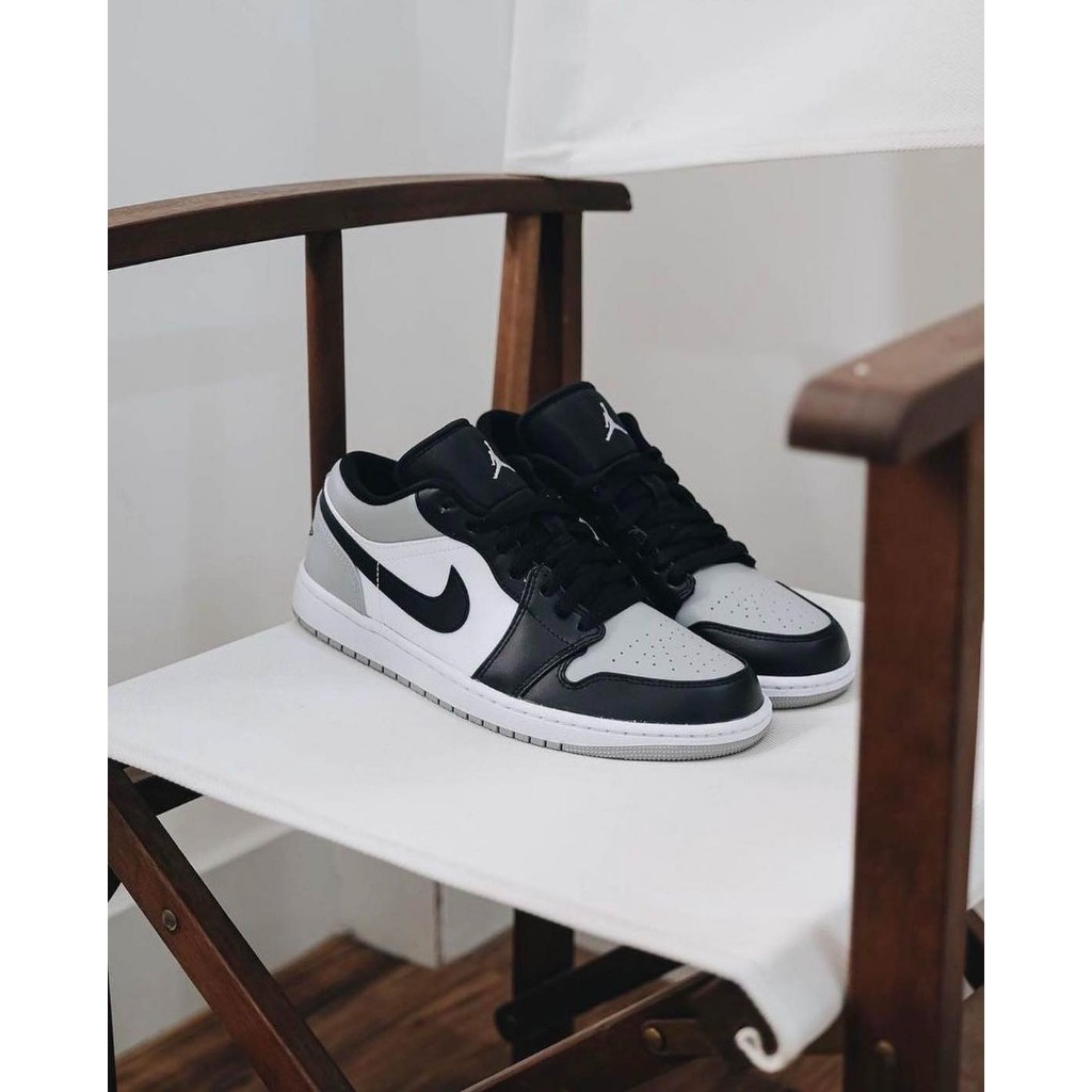 Giày Nike Air Jordan 1 Low Smoke Grey Black V4 ''553558 052 '' chính hãng cho nam nữ, Jordan low real fullbox FLEX SHOP