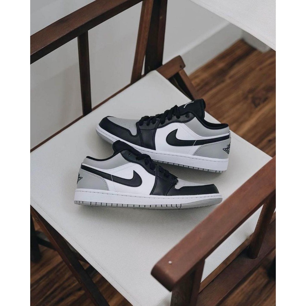 Giày Nike Air Jordan 1 Low Smoke Grey Black V4 ''553558 052 '' chính hãng cho nam nữ, Jordan low real fullbox FLEX SHOP