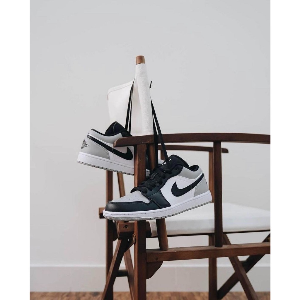 Giày Nike Air Jordan 1 Low Smoke Grey Black V4 ''553558 052 '' chính hãng cho nam nữ, Jordan low real fullbox FLEX SHOP