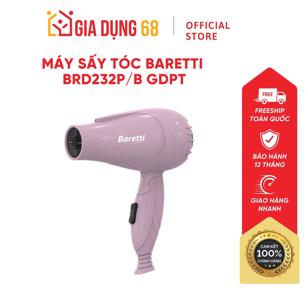 Máy Sấy Tóc Baretti BRD232B/P
