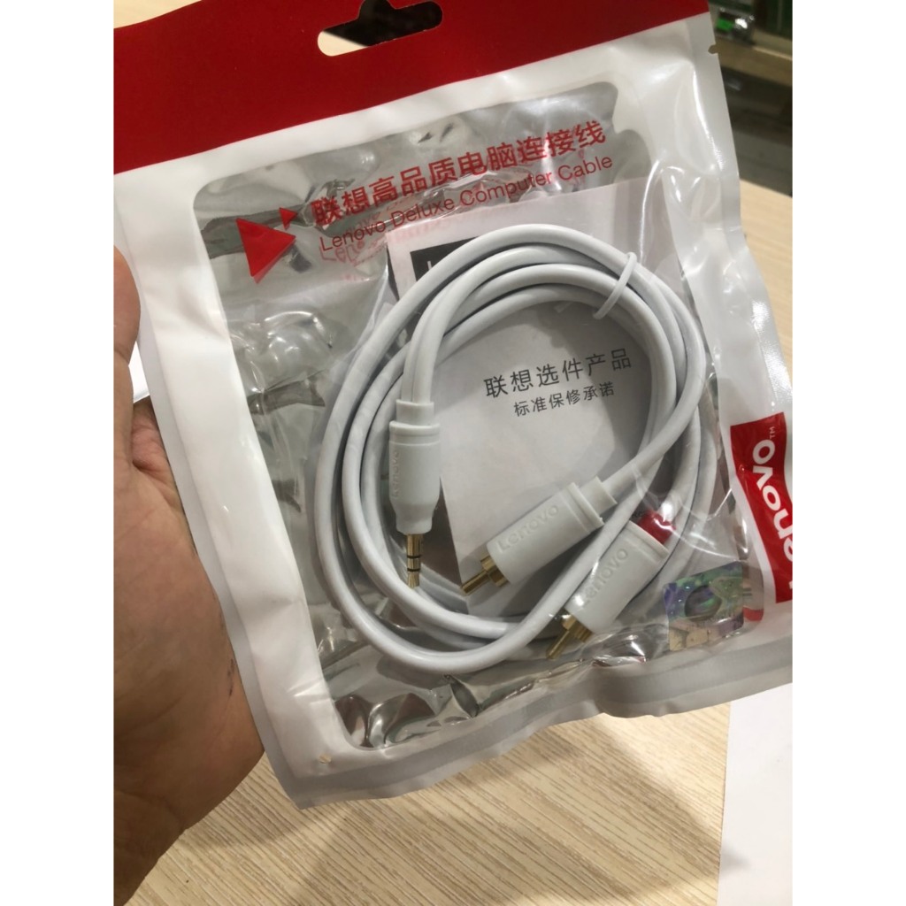 Dây Audio 3,5mm ra 2 đầu RCA Hoa sen Lenovo dài 1M