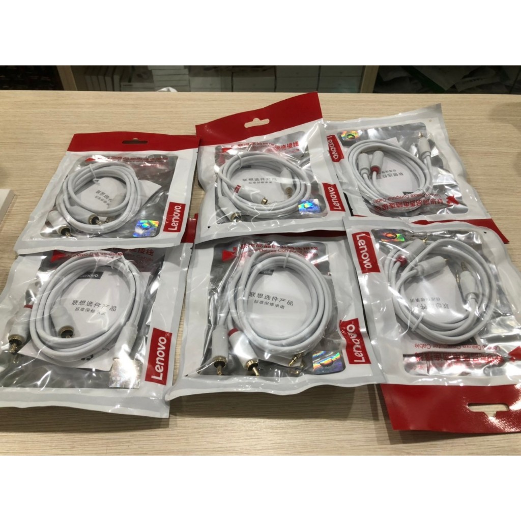 Dây Audio 3,5mm ra 2 đầu RCA Hoa sen Lenovo dài 1M