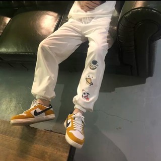 [ HOT TREND 2024 ] QUẦN JOGGER TÚI rộng nỉ ngoại NAM nữ phối CHỮ ống xuông bo chân lưng thun VŨ TRỤ S0