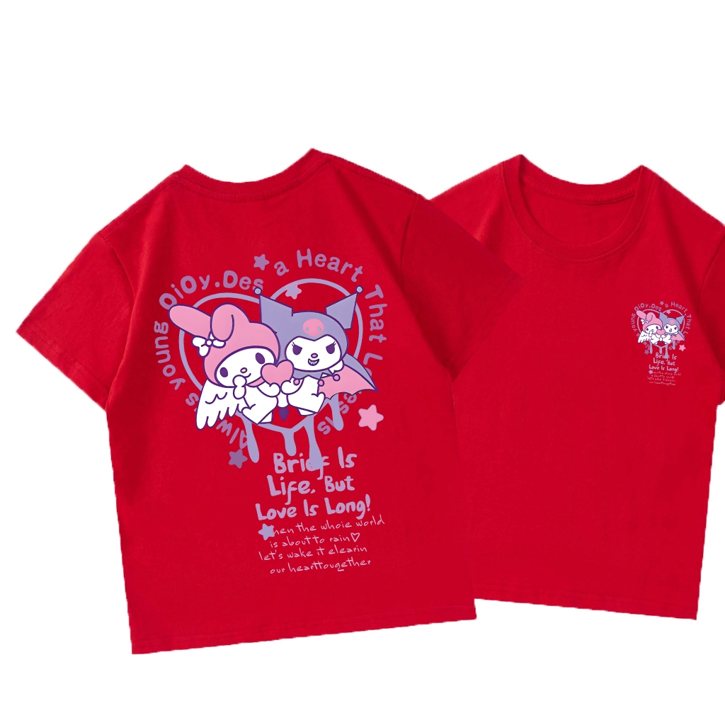 Áo thun bé gái Kids YoYo áo ngắn tay chất cotton mềm mịn thoáng mát kuromi Trang chủ 3-12 tuổi T0054