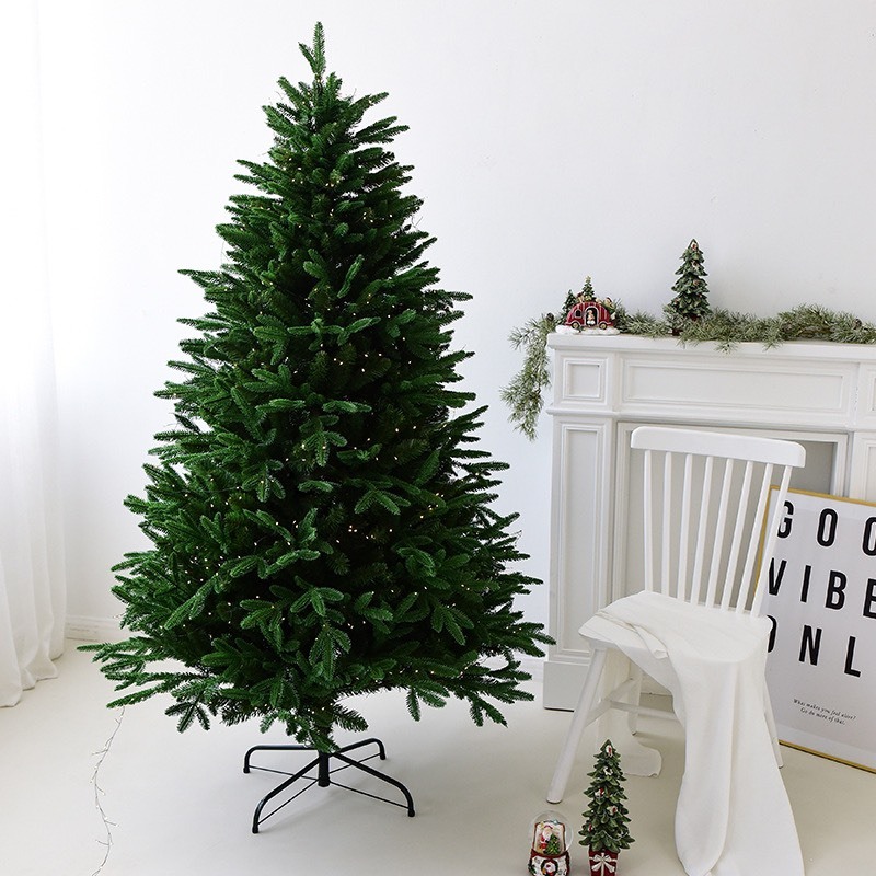 Cây Thông Xanh Mix Lá PVC Và PE C22 Cao 1.8 MÉT loại tán dày rậm Cây Thông Trang Trí Noel