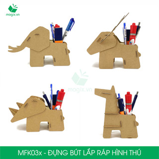 MFK03 - Hộp đựng bút lắp ráp hình thú - Nhiều mẫu - Mô hình lắp ráp, mô hình giấy | Magix for Kids