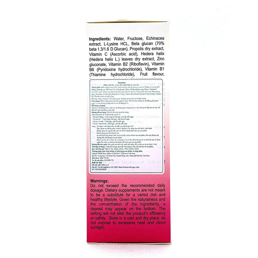 Siro Ăn Ngon Cho Bé Immukans Kids Giúp Bé Tiêu Hóa Khỏe, Ăn Ngon Miệng, Tăng Đề Kháng