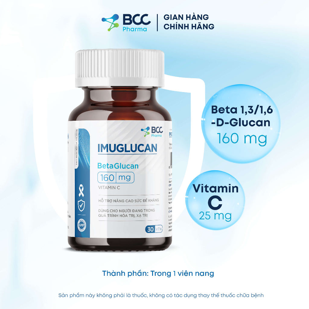 Viên uống Imuglucan hỗ trợ nâng cao hệ miễn dịch tự nhiên