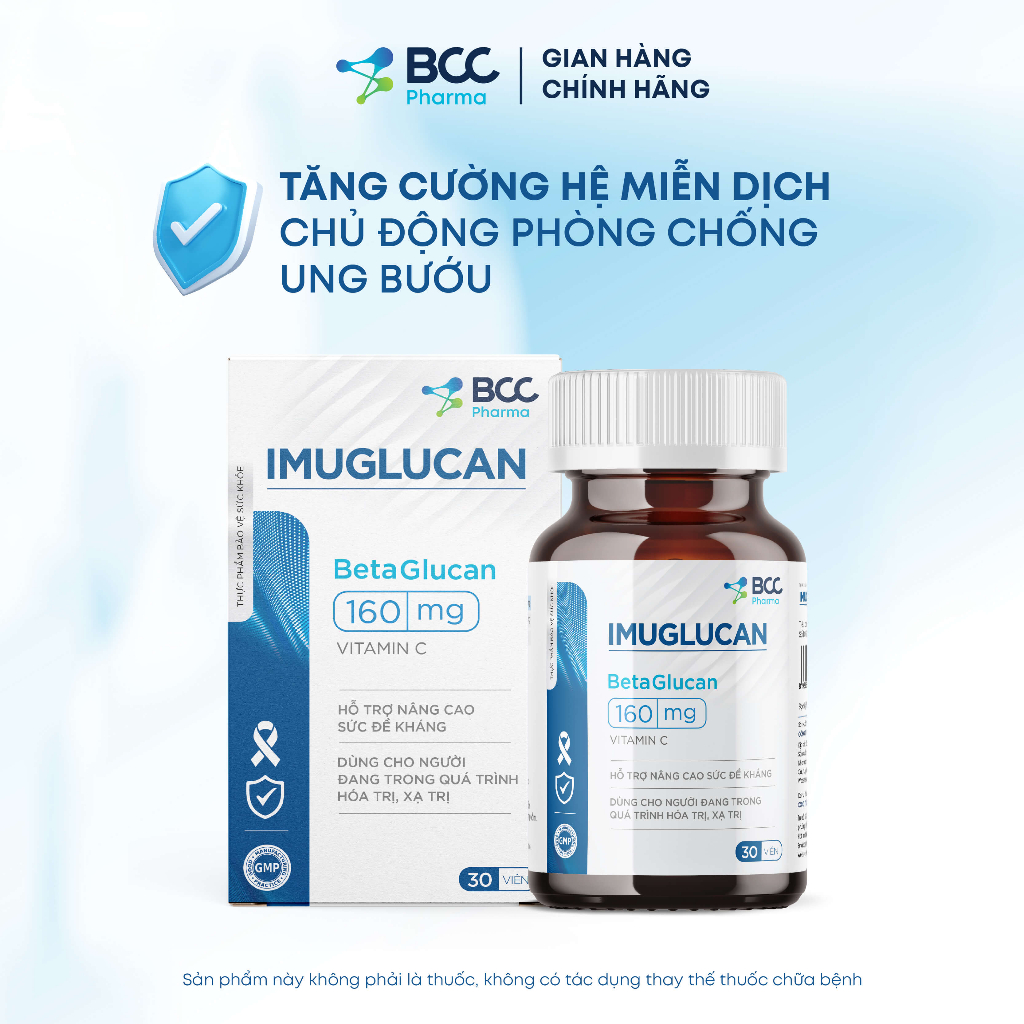 Viên uống Imuglucan hỗ trợ nâng cao hệ miễn dịch tự nhiên