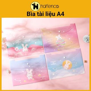 Bìa đựng hồ sơ, bìa kẹp bìa nút hồ sơ A4 hình hoạt hình dễ thương