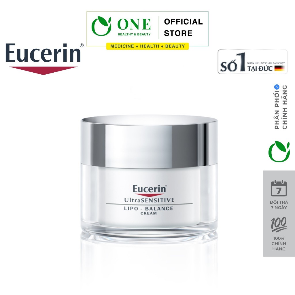 Kem dưỡng ẩm chuyên sâu cho da khô Eucerin Lipo Balance 50ml