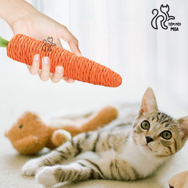 Cà rốt nhỏ cào móng cho mèo - Đồ chơi cho mèo - Tiệm Mèo Moa