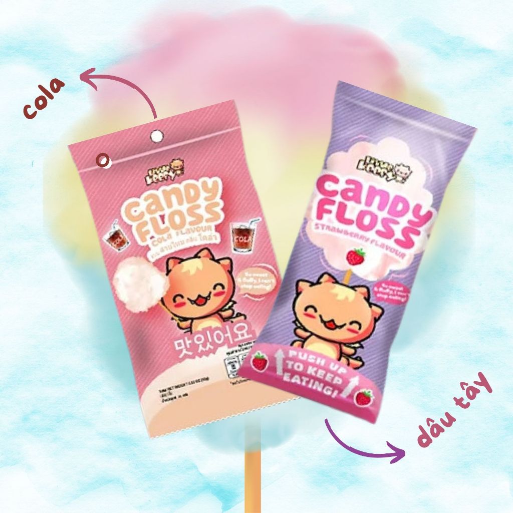 Kẹo Bông Gòn Indonesia Little Keefy Candy Floss 15g