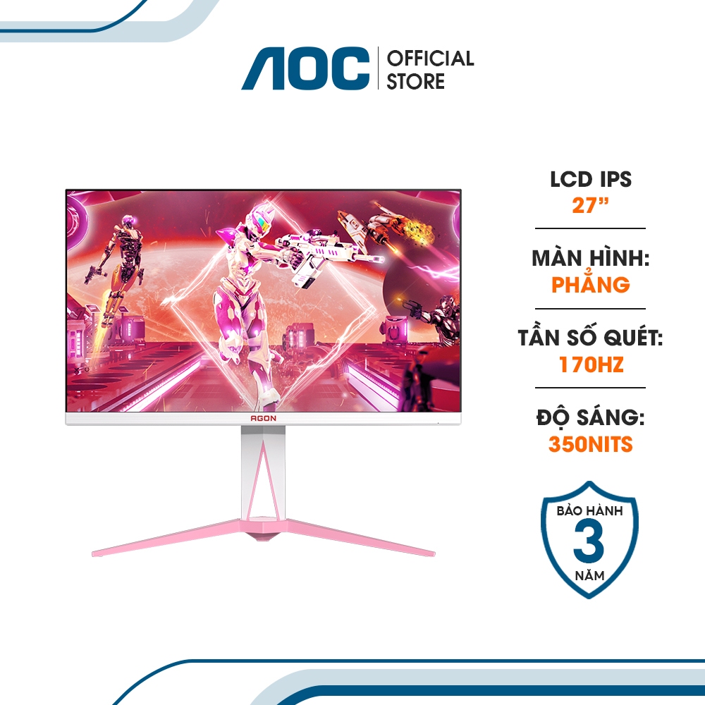 Màn hình Gaming AOC Agon AG275QXR 27" IPS I 2K I 170Hz I G-Sync I 1MS chuyên game