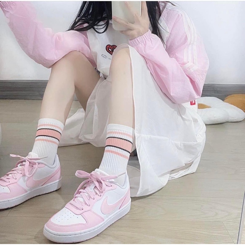 GIÀY NIKE COURT BOROUGH 2 SE ‘WHITE PINK’
