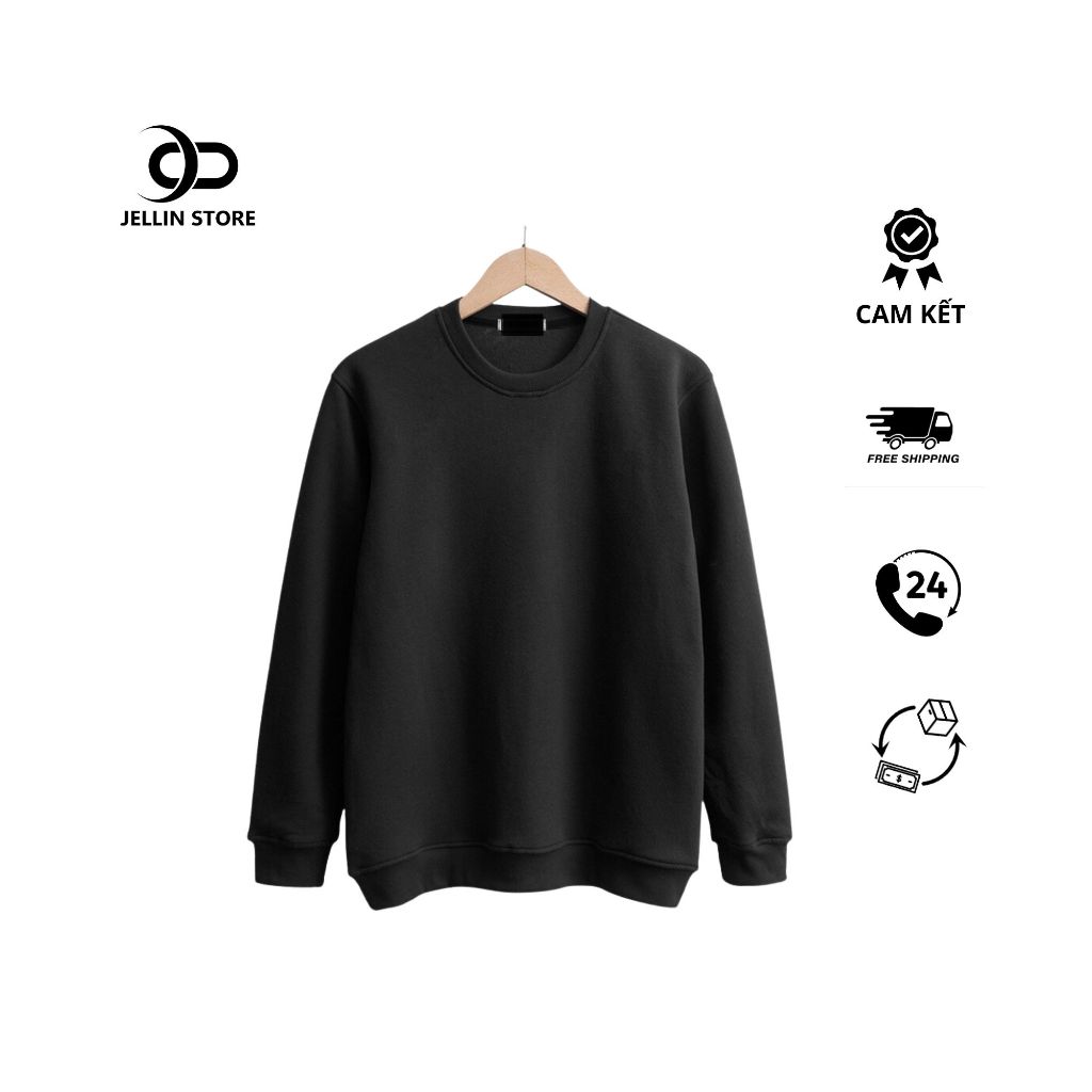 Áo Sweater Form Rộng Phối Layer Chất Nỉ Unisex | JELLIN STORE