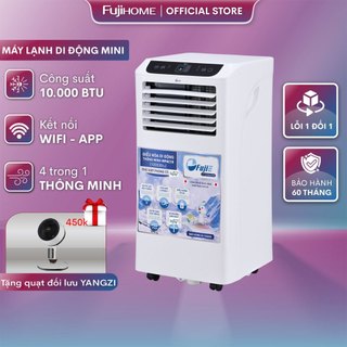 Máy lạnh di động 9000btu - 14000 btu nhập khẩu cn nhật bản fujihome điều khiển wifi chính hãng thông minh 4 tính năng