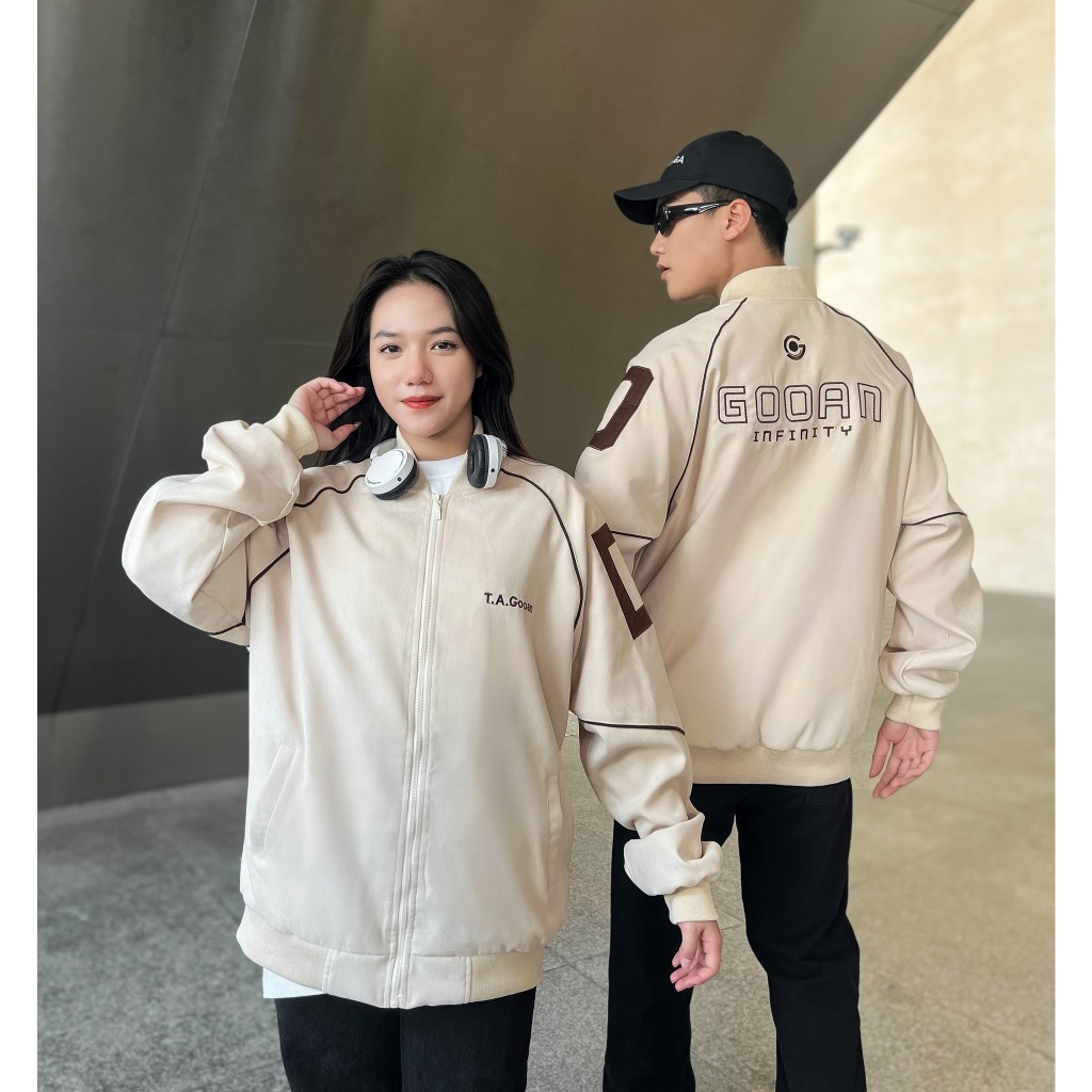 Áo Khoác Bomber Varsity Gooan Infinity Form Rộng