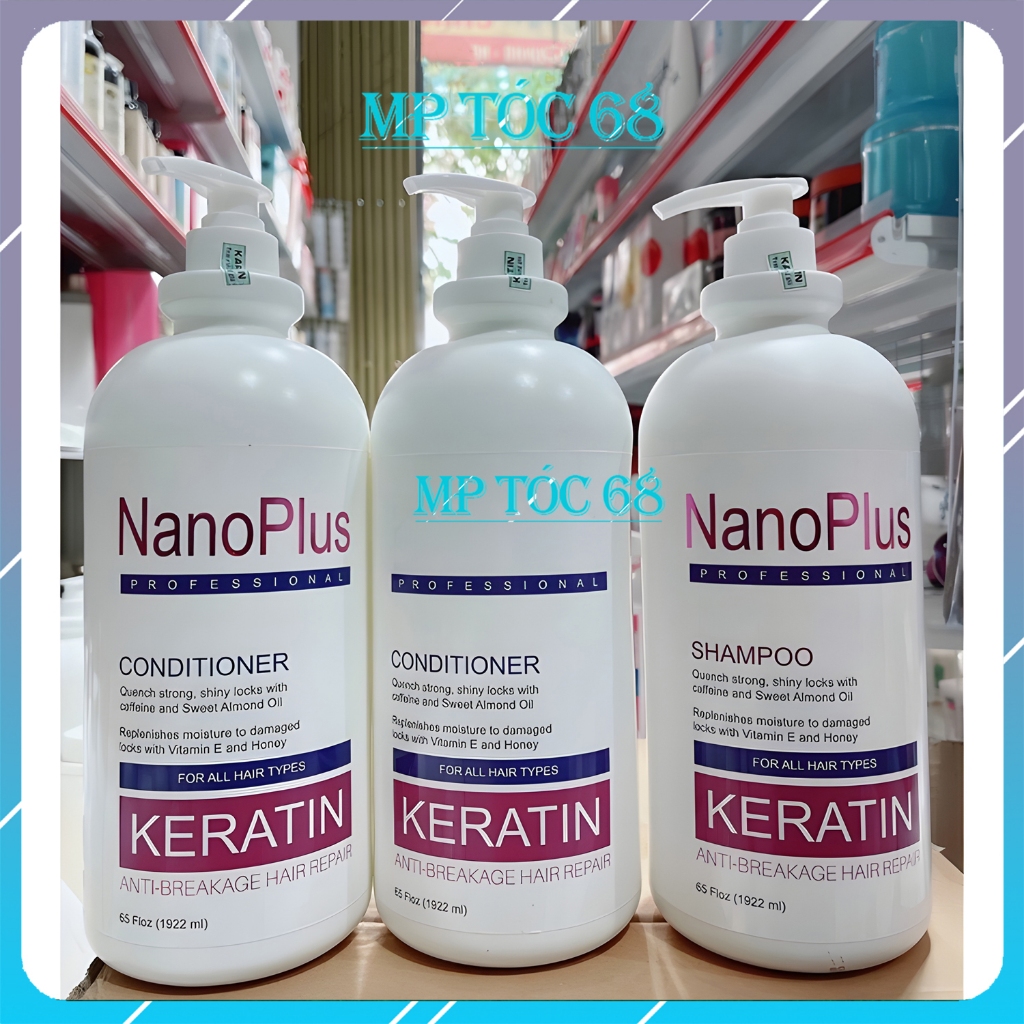 Cặp Dầu Gội Xả Siêu Thơm Siêu Mượt Tóc Nano PLus Collagen 2000ml - MPTOC68