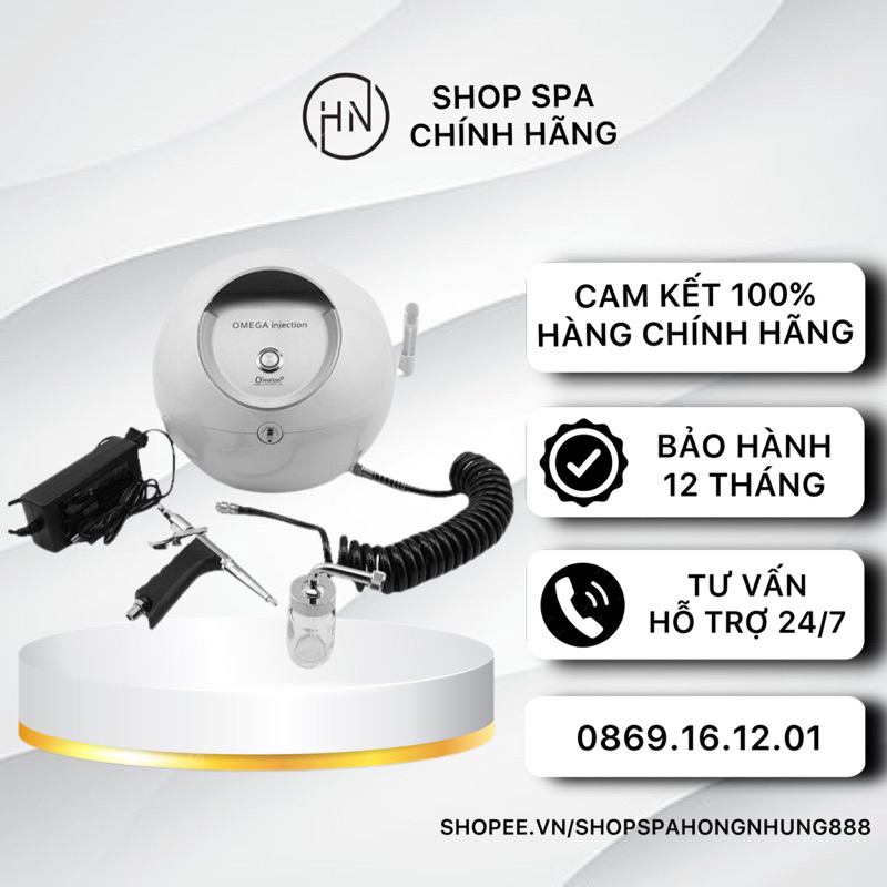 Máy Phun Oxi Jet OMEGA Trứng 2023 Cấp Ẩm Cho Da Bảo Hành 12 Tháng