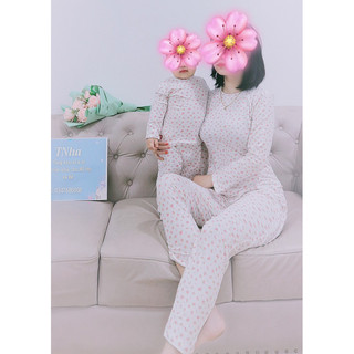 Bộ cotton nhí hồng mẹ và bé