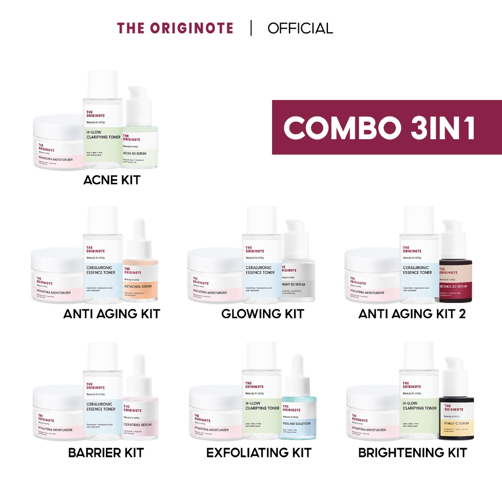 Combo The Originote 3IN1 hỗ trợ trẻ hóa, cải tiến mới với hàng rào bảo vệ làn da