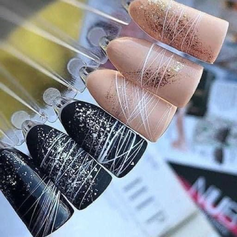Gel nhện vinimay em sẵn màu trắng, đen, nhũ đỏ sợ kéo dễ dai💅💅💅
