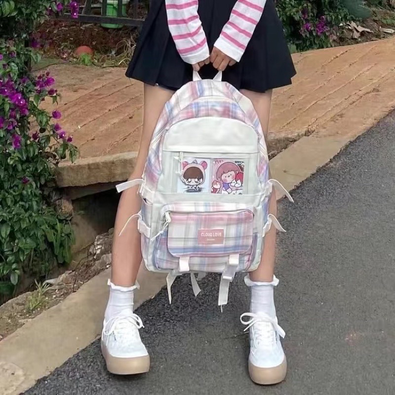 Giày thể thao trắng đế nâu bánh mì xinh xắn