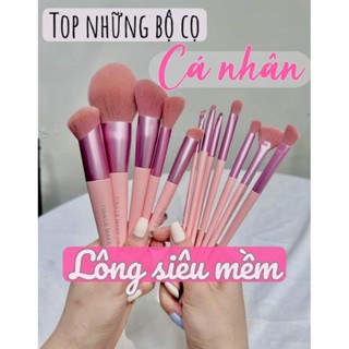 Bộ cọ cá nhân Tina Lê Make Up thiết kế hồng phấn siêu xinh, đầu lông mềm mịn