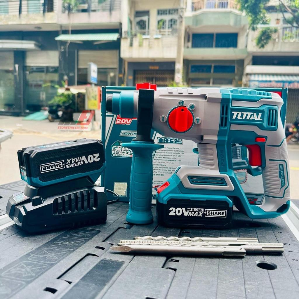 TRHLI20208 Máy Khoan Đục 3 Chức Năng Dùng Pin 20V TOTAL / Lực Đập 2.0J / Hàng Chính Hãng Bảo Hành 6 Tháng