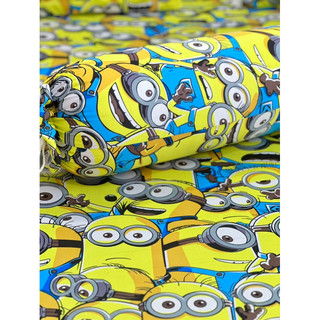 Bộ Ga Thun Hàn Quốc Minion ( 4 món ko mền )