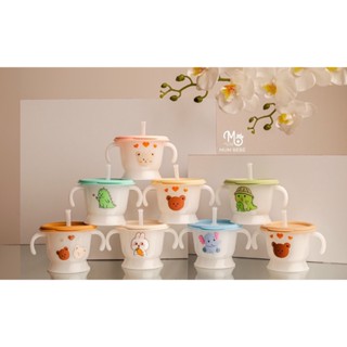 Cốc tập uống 3 giai đoạn Mumbebe cho bé có vạch chia 160ml - Bình tập hút nước cho bé ăn dặm