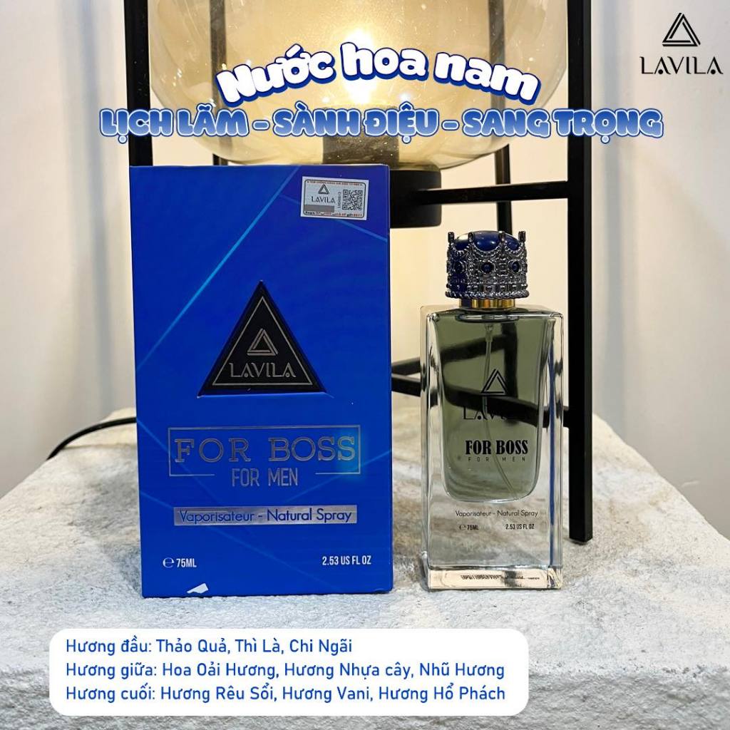 Nước Hoa Nam Lavila For Boss 75ml Chính Hãng - Mùi Hương Lịch Lãm Sang Trọng