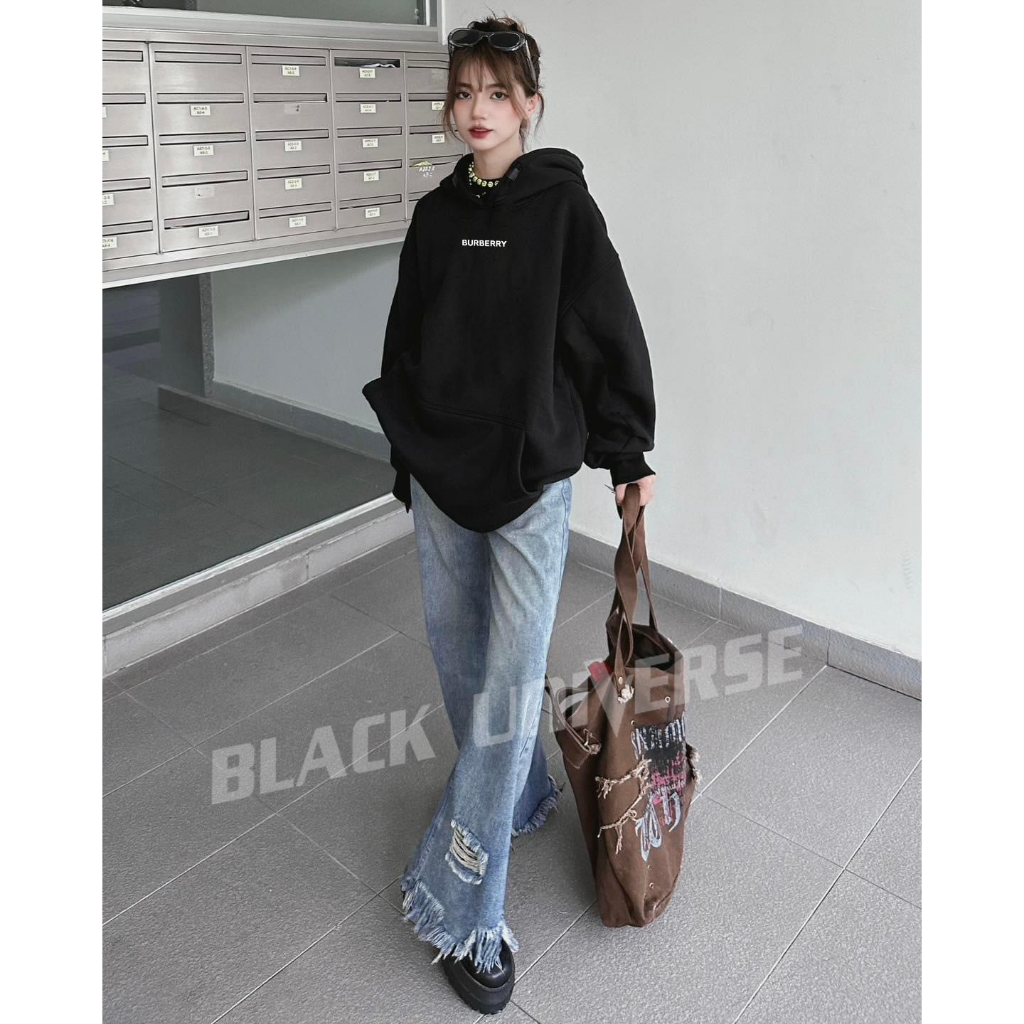 Áo Hoodie BBR Mặt Quỷ phong cách đường phố, hàng nỉ bông hình in cực sắc nét