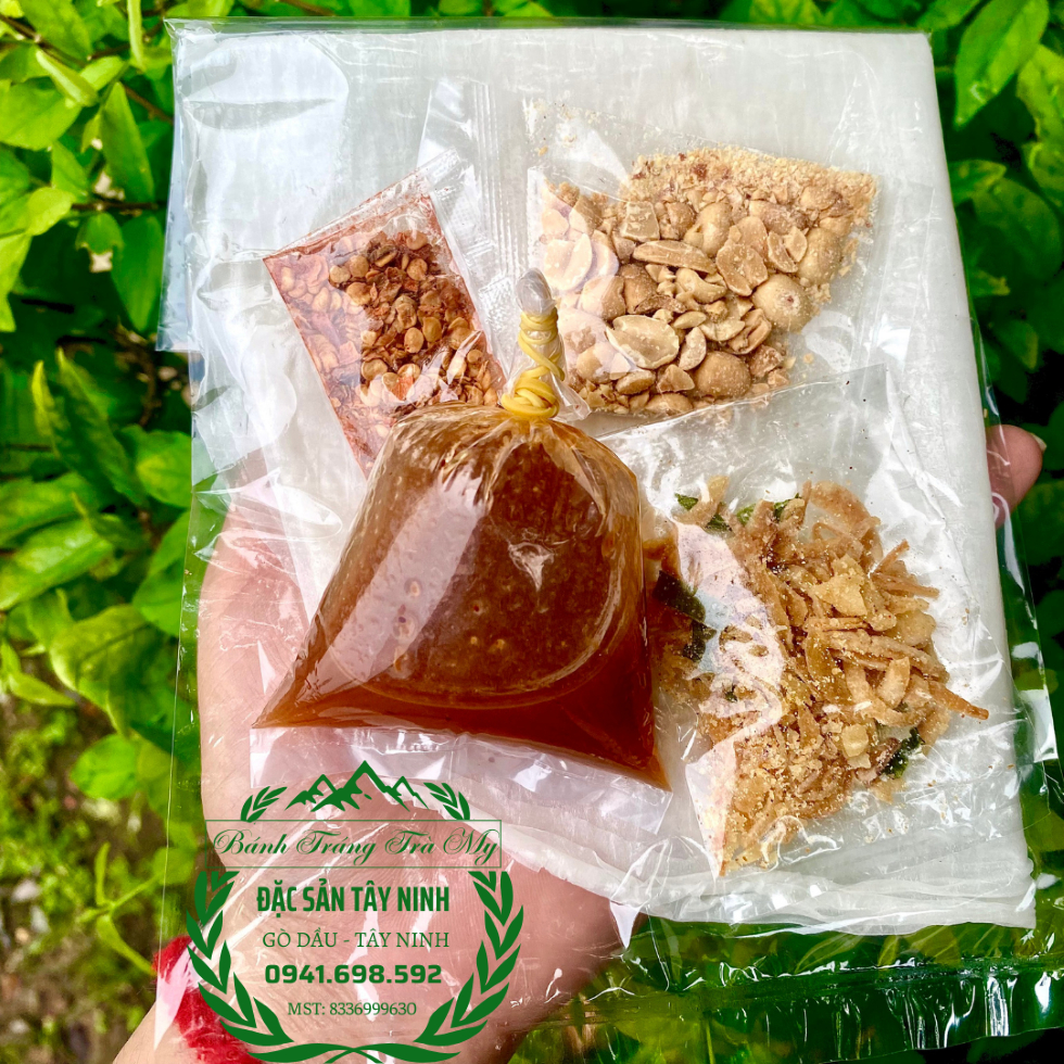 Bánh Tráng Mắm Me - Bánh tráng phơi sương Chấm Mắm Me thần thánh Trà My Tây Ninh