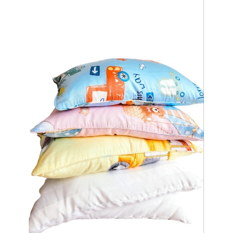 Set gối nằm+ gối ôm tencel lông vũ nhân tạo cho bé