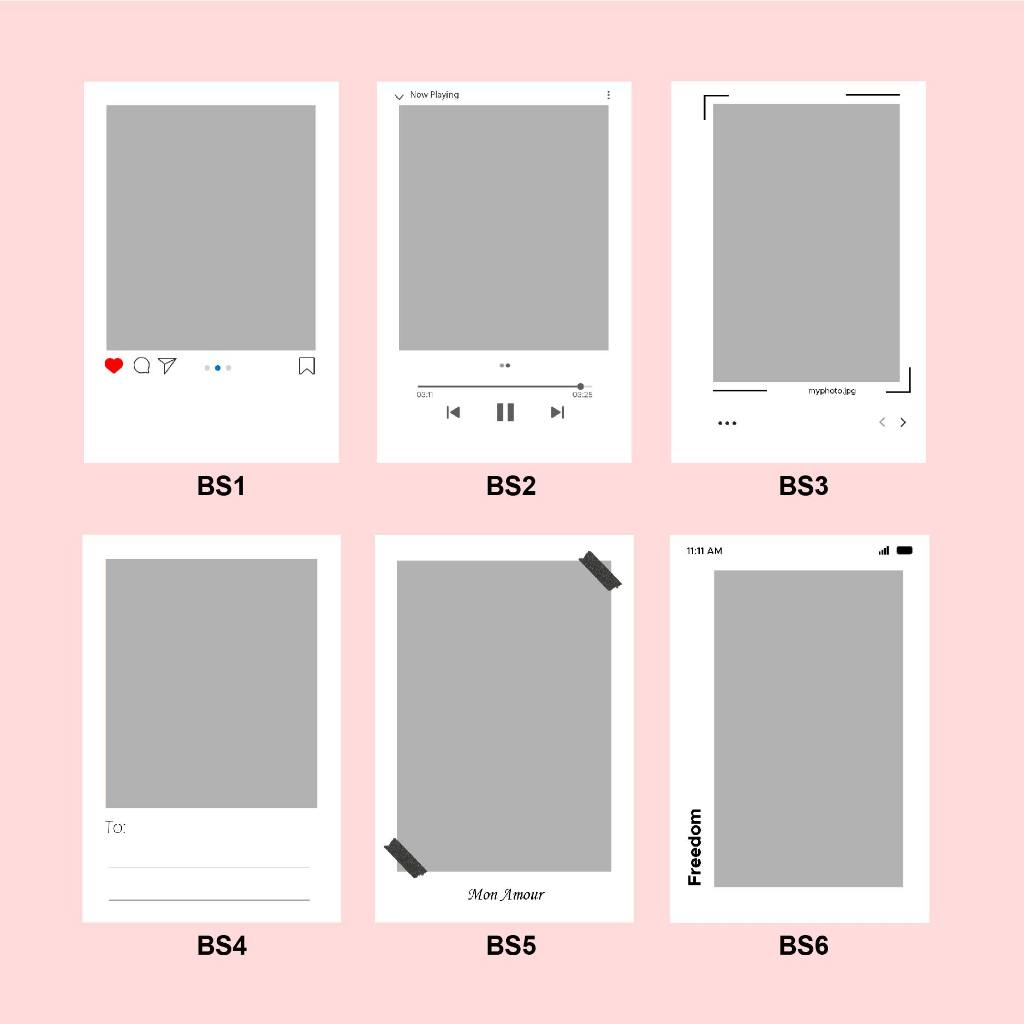 Kpop Lover - Set 9 Ảnh In Theo Yêu Cầu Khung Black n White